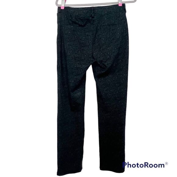 Betabrand Green & Navy Blue Patterned Pants Size Medium Comfy for Office or Work - Picture 1 of 8